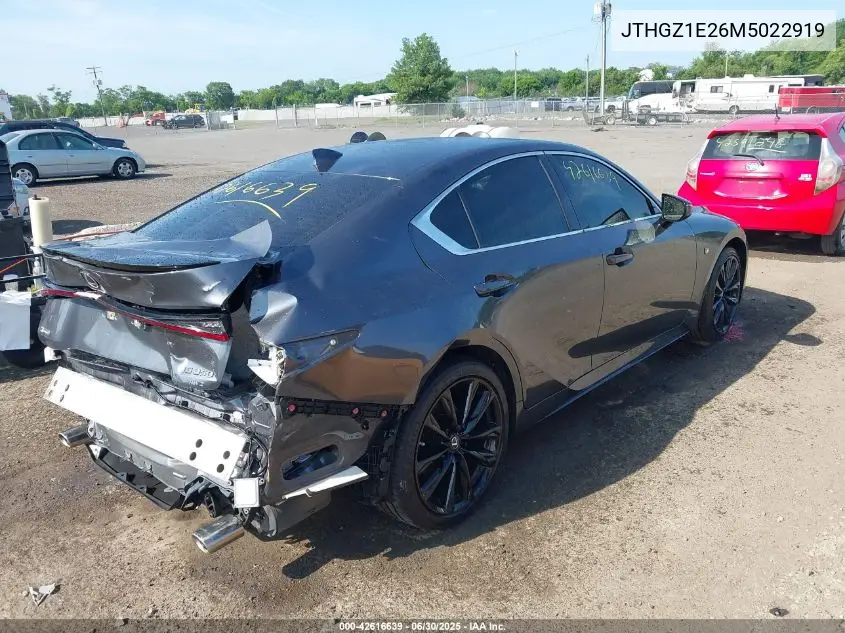 2021 Lexus Is 350 F Sport VIN: JTHGZ1E26M5022919 Lot: 42616639