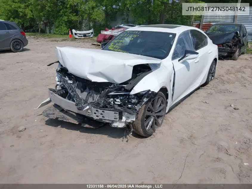 2022 Lexus Is 300 300 VIN: JTHG81F27N5048142 Lot: 12331158