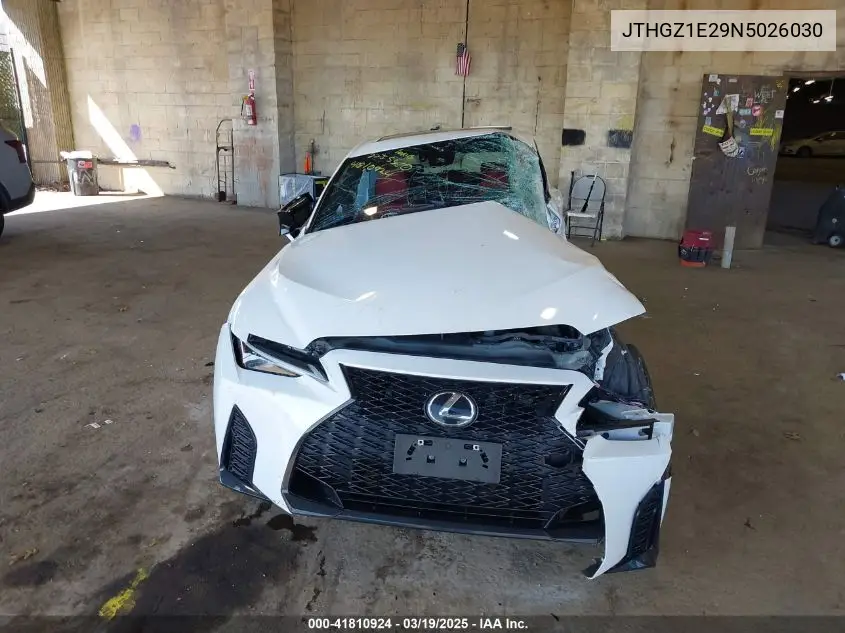 2022 Lexus Is 350 F Sport VIN: JTHGZ1E29N5026030 Lot: 41810924