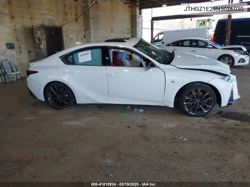 2022 Lexus Is 350 F Sport VIN: JTHGZ1E29N5026030 Lot: 41810924