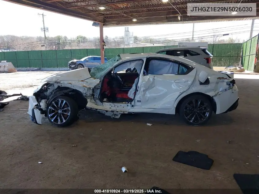 2022 Lexus Is 350 F Sport VIN: JTHGZ1E29N5026030 Lot: 41810924