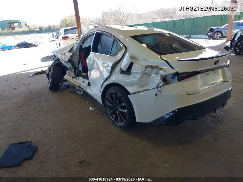 2022 Lexus Is 350 F Sport VIN: JTHGZ1E29N5026030 Lot: 41810924