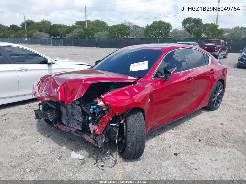 2022 Lexus Is 350 F Sport VIN: JTHGZ1B29N5049764 Lot: 41948176