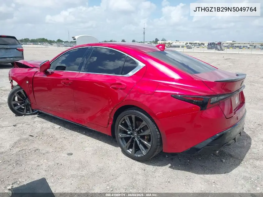 2022 Lexus Is 350 F Sport VIN: JTHGZ1B29N5049764 Lot: 41948176