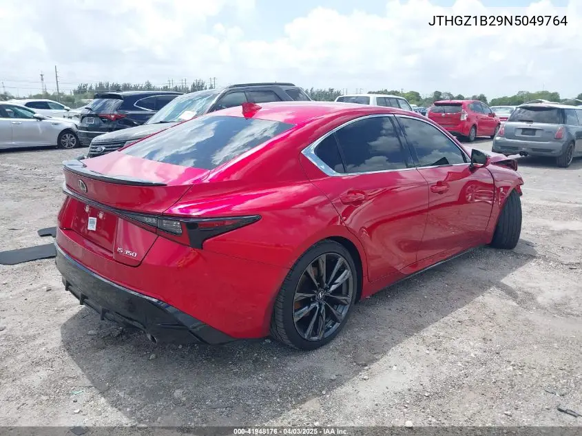2022 Lexus Is 350 F Sport VIN: JTHGZ1B29N5049764 Lot: 41948176