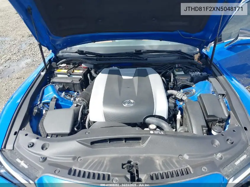 2022 Lexus Is Is 300 VIN: JTHD81F2XN5048171 Lot: 41959392