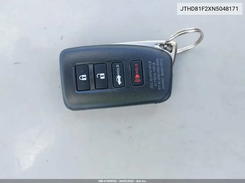 2022 Lexus Is Is 300 VIN: JTHD81F2XN5048171 Lot: 41959392