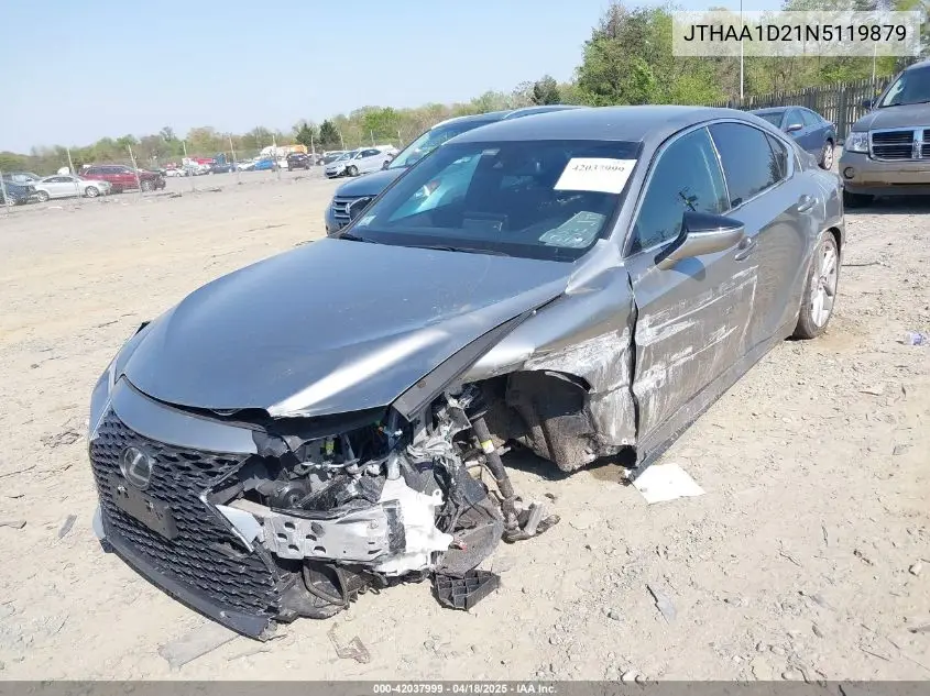 2022 Lexus Is 300 VIN: JTHAA1D21N5119879 Lot: 42037999