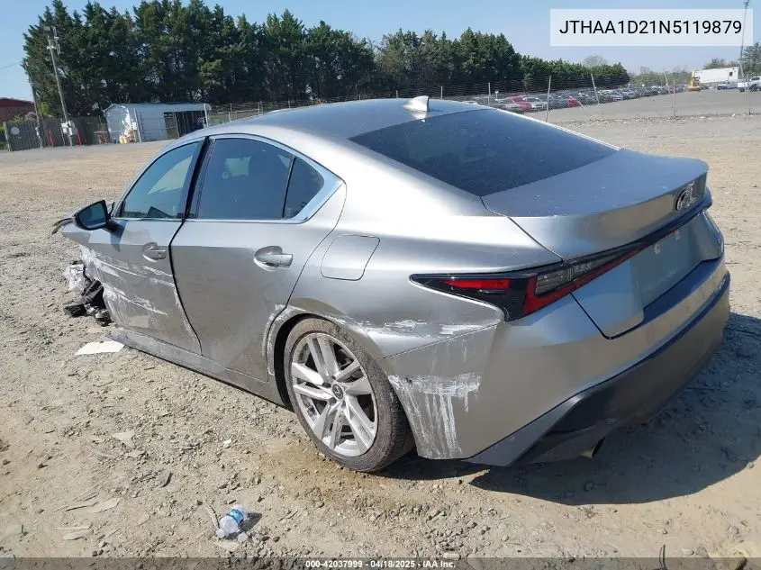2022 Lexus Is 300 VIN: JTHAA1D21N5119879 Lot: 42037999