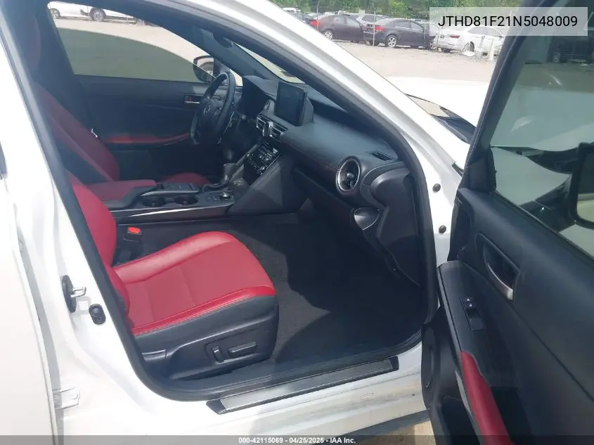 2022 Lexus Is 300 VIN: JTHD81F21N5048009 Lot: 42115069