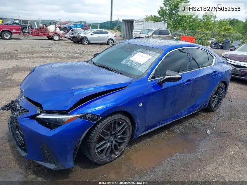 2022 Lexus Is 350 F Sport VIN: JTHSZ1B27N5052558 Lot: 42231877