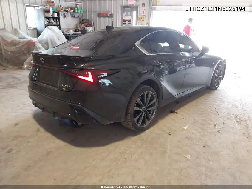 2022 Lexus Is F Sport VIN: JTHGZ1E21N5025194 Lot: 42545774