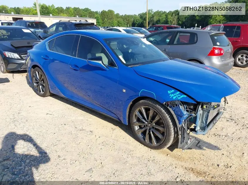 2022 Lexus Is 350 F Sport VIN: JTHGZ1B28N5058262 Lot: 42548411