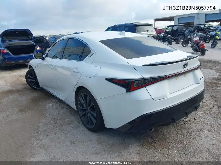 2022 Lexus Is F Sport VIN: JTHGZ1B23N5057794 Lot: 42598514
