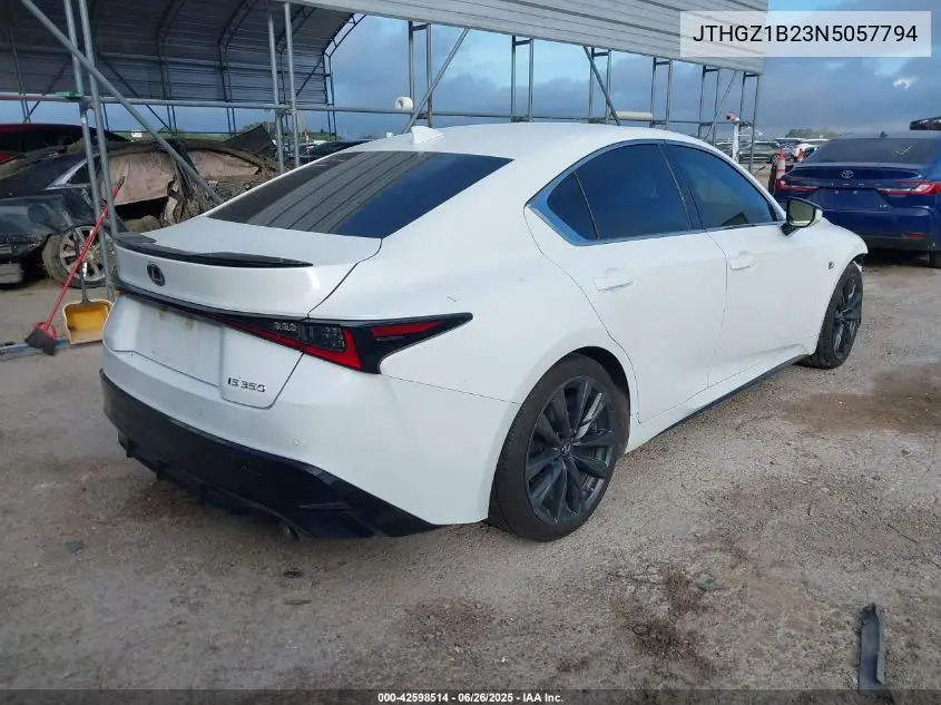 2022 Lexus Is F Sport VIN: JTHGZ1B23N5057794 Lot: 42598514