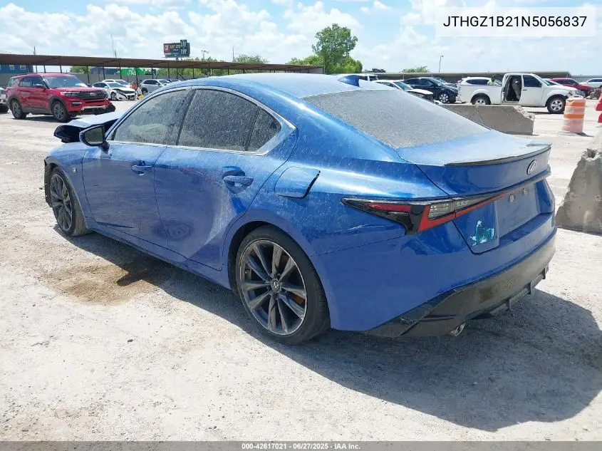 2022 Lexus Is 350 F Sport VIN: JTHGZ1B21N5056837 Lot: 42617021