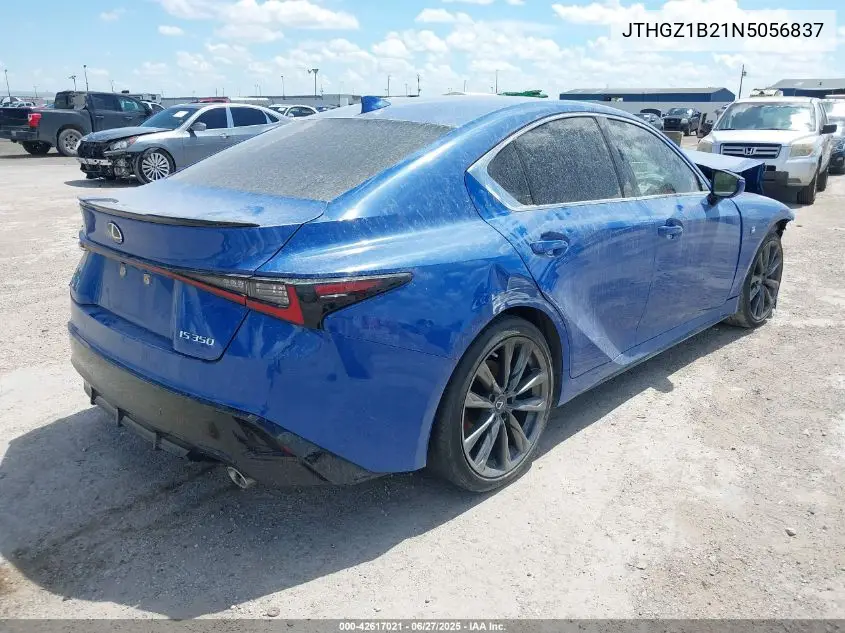 2022 Lexus Is 350 F Sport VIN: JTHGZ1B21N5056837 Lot: 42617021