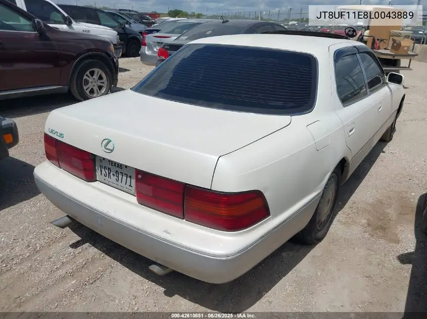 1990 Lexus Ls 400 VIN: JT8UF11E8L0043889 Lot: 42610851