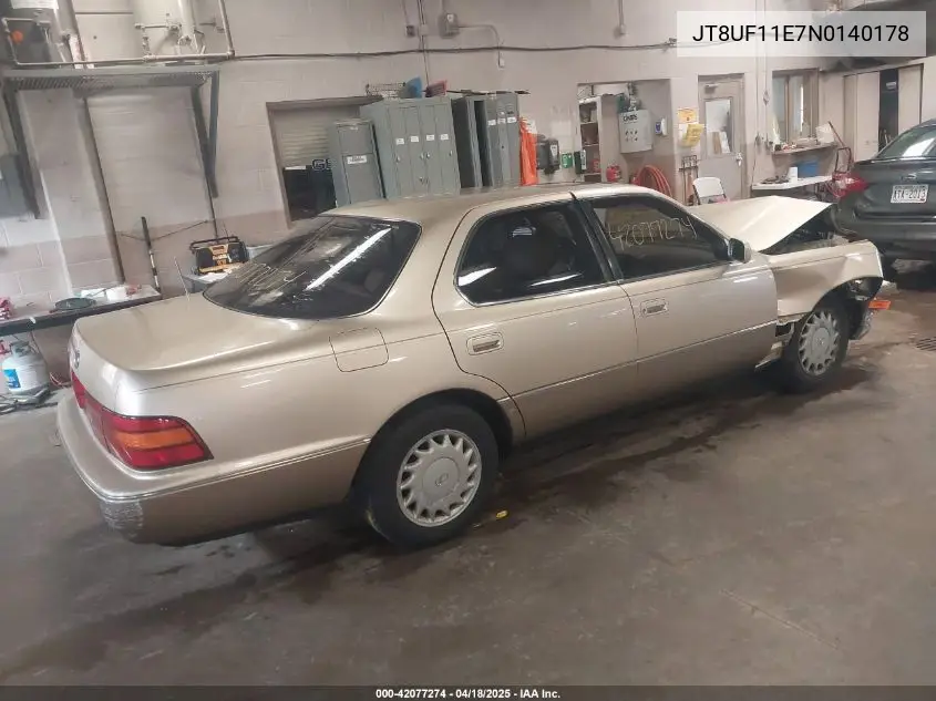 1992 Lexus Ls 400 VIN: JT8UF11E7N0140178 Lot: 42077274