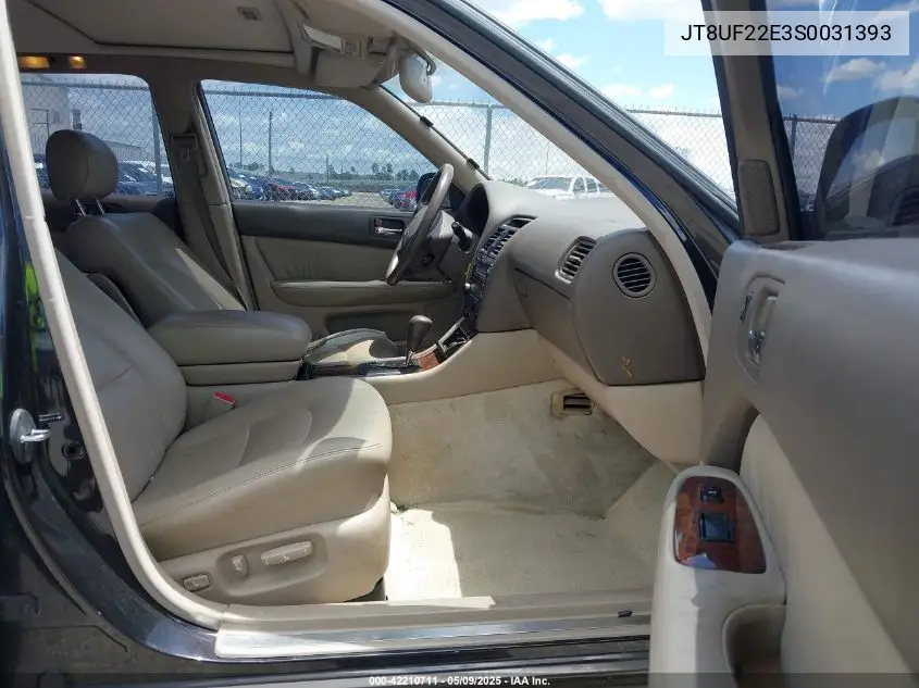 1995 Lexus Ls 400 VIN: JT8UF22E3S0031393 Lot: 42210711