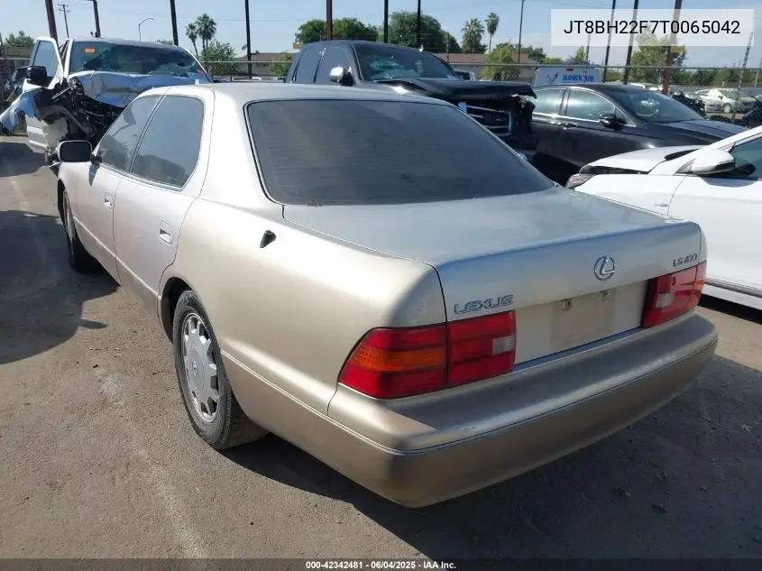 1996 Lexus Ls 400 VIN: JT8BH22F7T0065042 Lot: 42342481