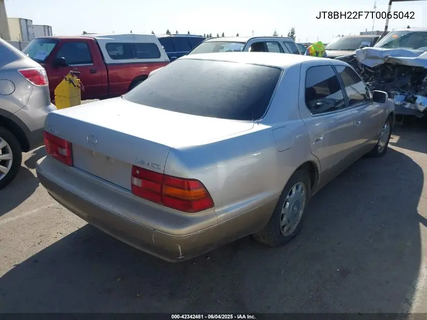 1996 Lexus Ls 400 VIN: JT8BH22F7T0065042 Lot: 42342481