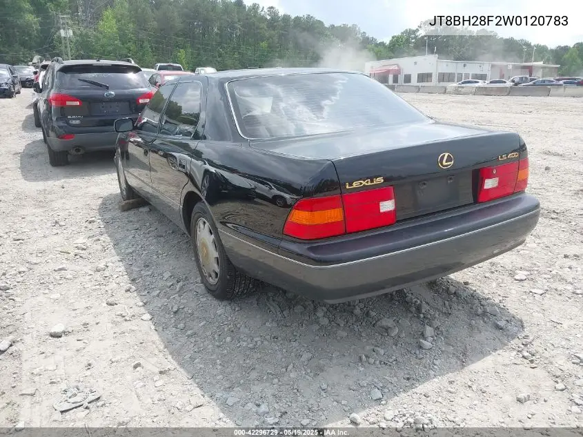 1998 Lexus Ls 400 VIN: JT8BH28F2W0120783 Lot: 42296729