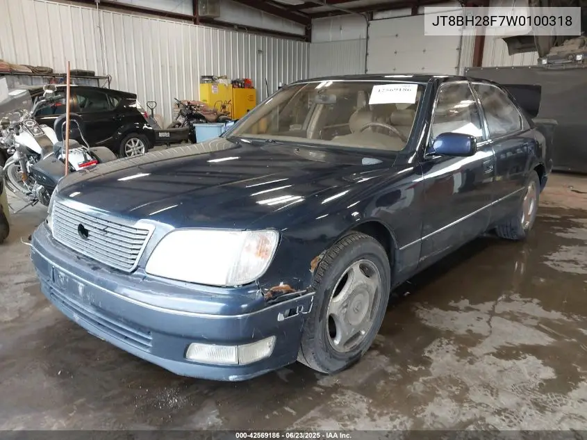 1998 Lexus Ls 400 VIN: JT8BH28F7W0100318 Lot: 42569186