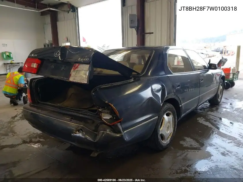 1998 Lexus Ls 400 VIN: JT8BH28F7W0100318 Lot: 42569186