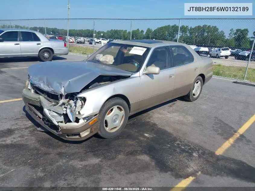 1998 Lexus Ls 400 VIN: JT8BH28F6W0132189 Lot: 42611546