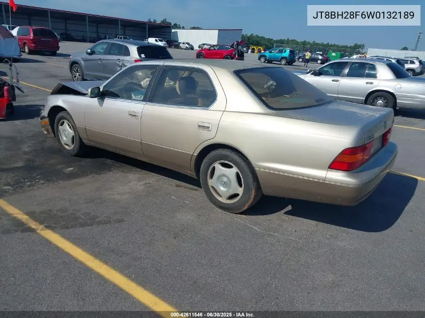 1998 Lexus Ls 400 VIN: JT8BH28F6W0132189 Lot: 42611546