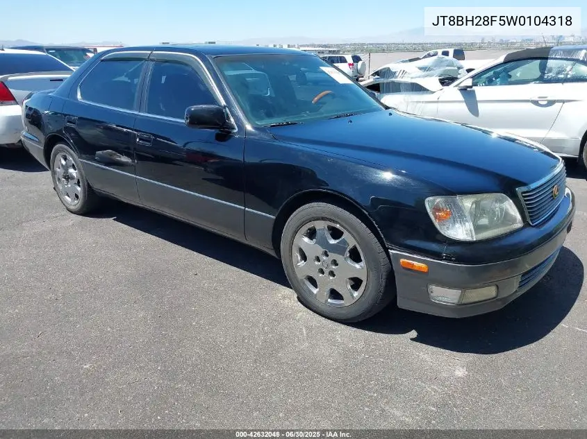 1998 Lexus Ls 400 400 VIN: JT8BH28F5W0104318 Lot: 42632046