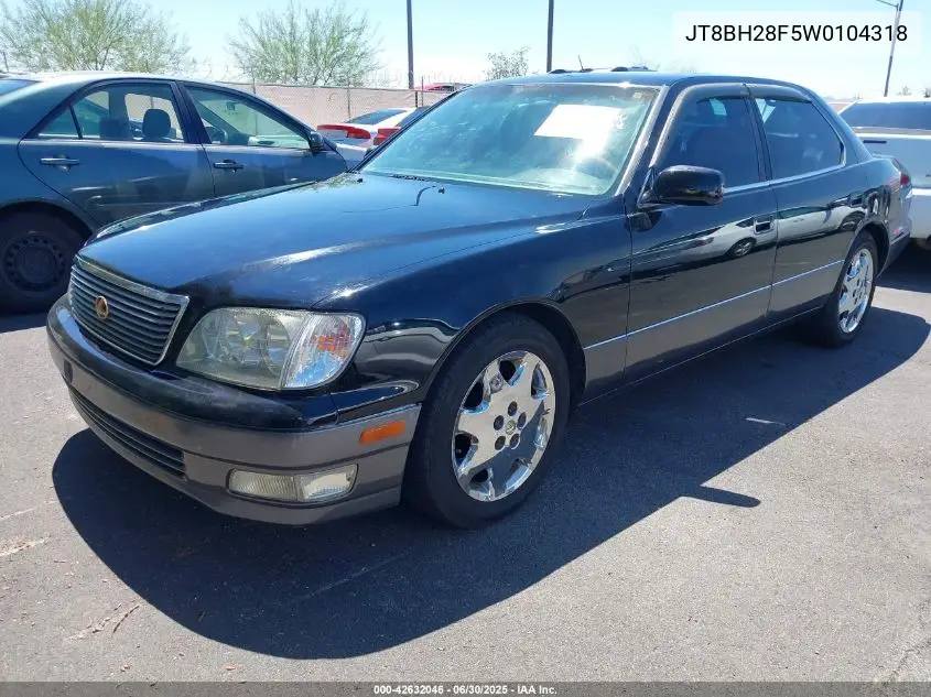 1998 Lexus Ls 400 400 VIN: JT8BH28F5W0104318 Lot: 42632046