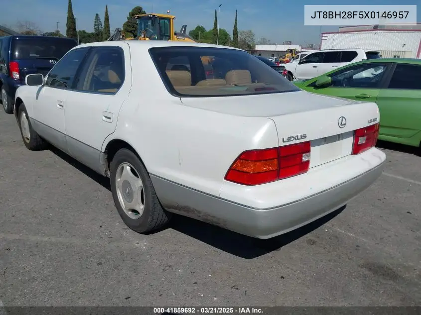1999 Lexus Ls 400 VIN: JT8BH28F5X0146957 Lot: 41859692
