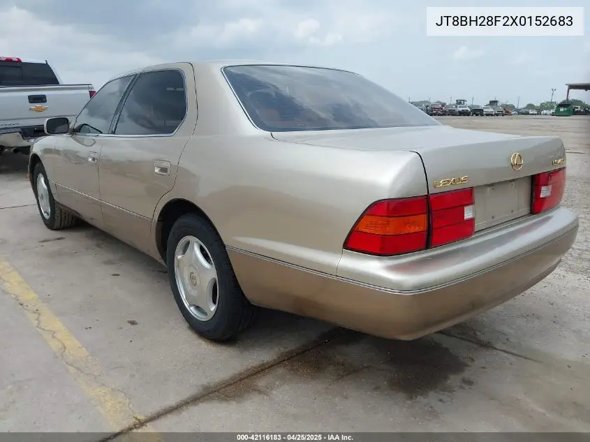 1999 Lexus Ls 400 VIN: JT8BH28F2X0152683 Lot: 42116183