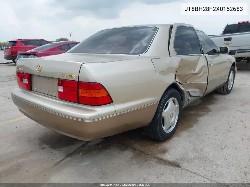1999 Lexus Ls 400 VIN: JT8BH28F2X0152683 Lot: 42116183