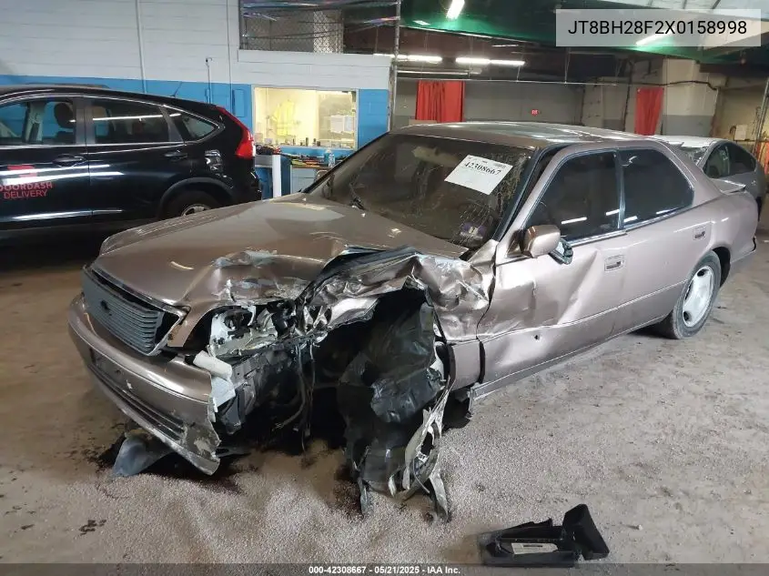 1999 Lexus Ls 400 VIN: JT8BH28F2X0158998 Lot: 42308667