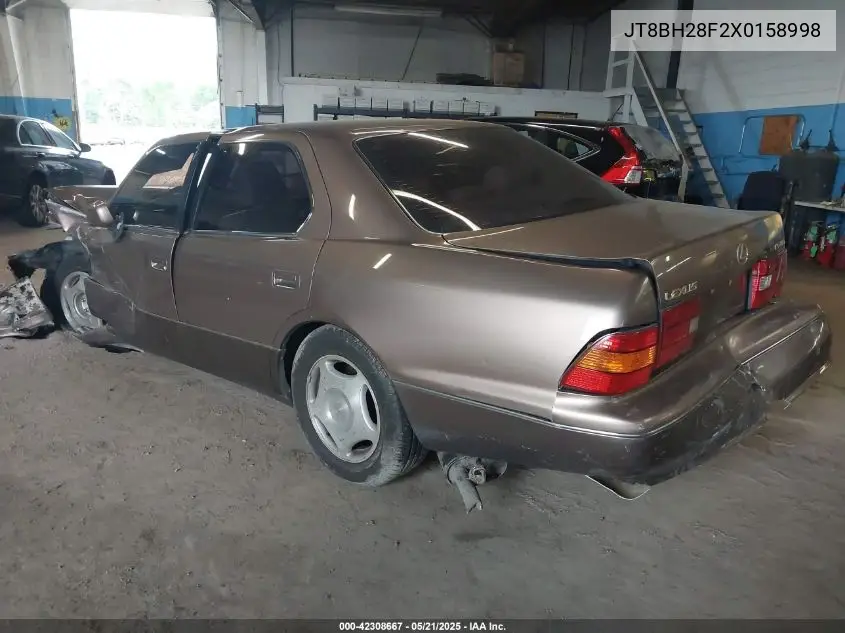 1999 Lexus Ls 400 VIN: JT8BH28F2X0158998 Lot: 42308667
