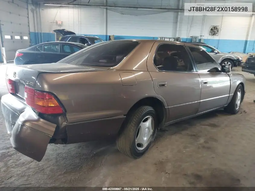 1999 Lexus Ls 400 VIN: JT8BH28F2X0158998 Lot: 42308667