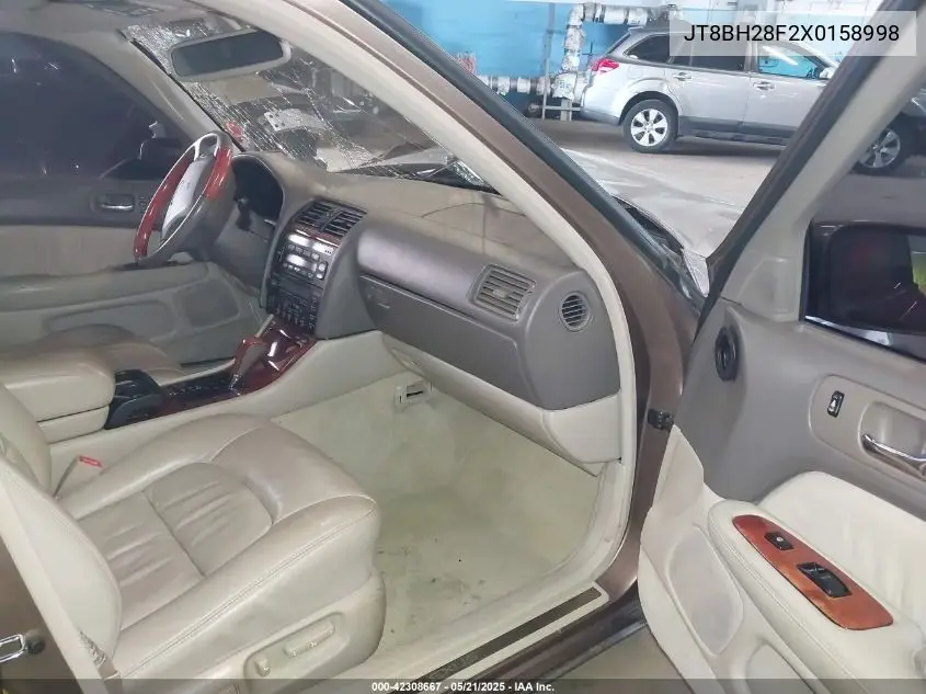 1999 Lexus Ls 400 VIN: JT8BH28F2X0158998 Lot: 42308667