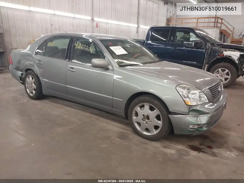 2001 Lexus Ls 430 VIN: JTHBN30F510019661 Lot: 42167204