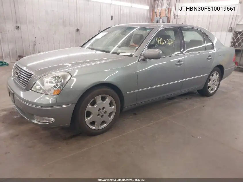 2001 Lexus Ls 430 VIN: JTHBN30F510019661 Lot: 42167204