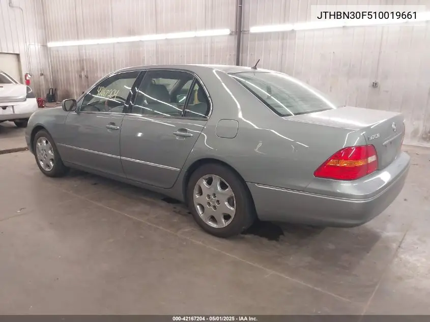 2001 Lexus Ls 430 VIN: JTHBN30F510019661 Lot: 42167204