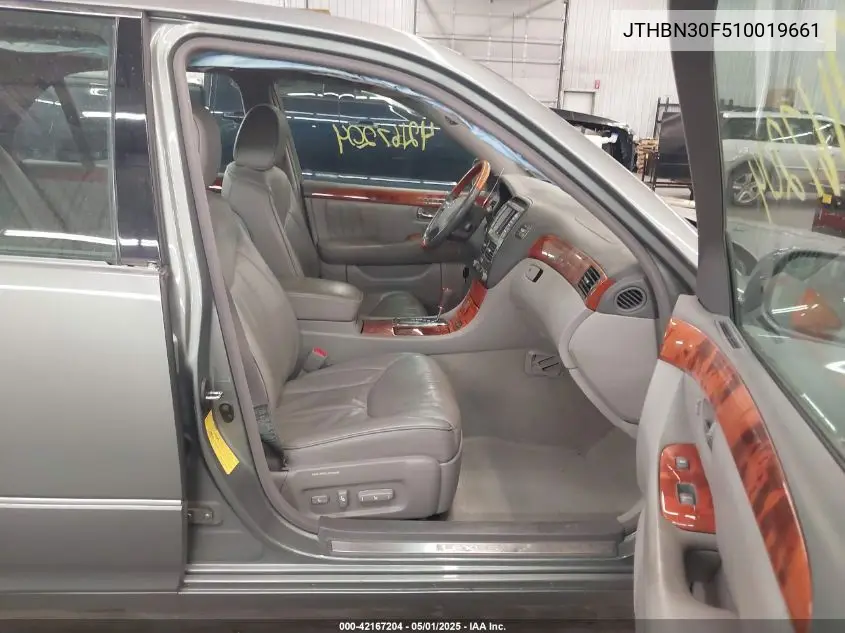 2001 Lexus Ls 430 VIN: JTHBN30F510019661 Lot: 42167204
