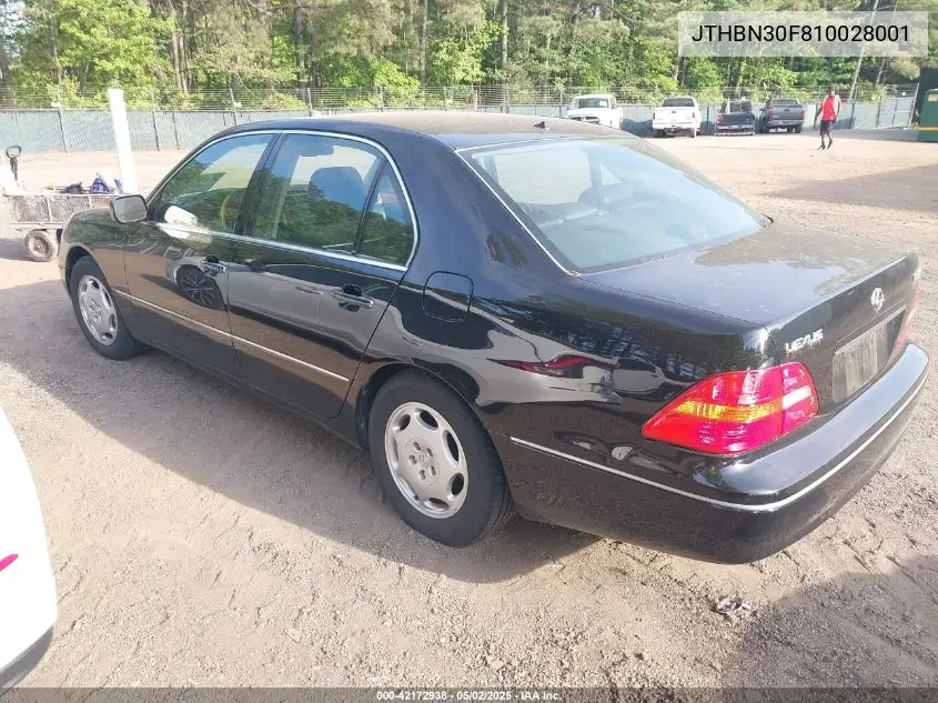 2001 Lexus Ls 430 VIN: JTHBN30F810028001 Lot: 42172938