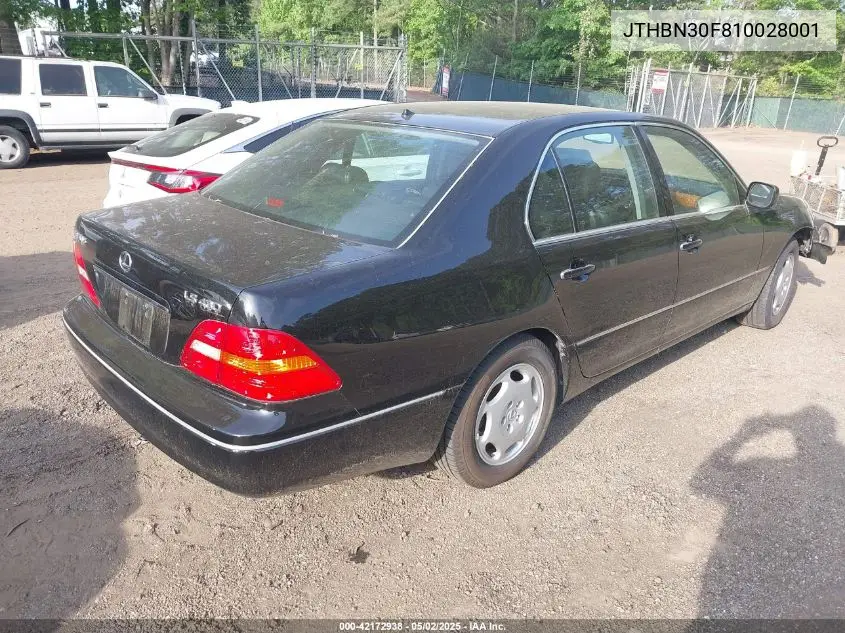 2001 Lexus Ls 430 VIN: JTHBN30F810028001 Lot: 42172938