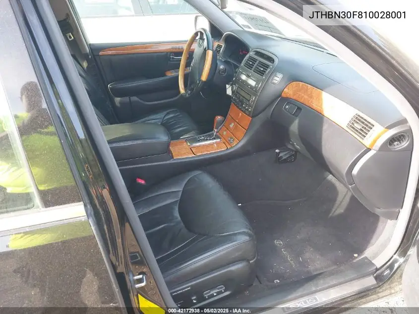 2001 Lexus Ls 430 VIN: JTHBN30F810028001 Lot: 42172938