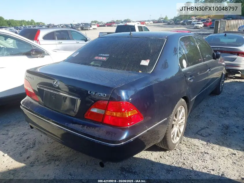 2001 Lexus Ls 430 VIN: JTHBN30FX10048797 Lot: 42189516