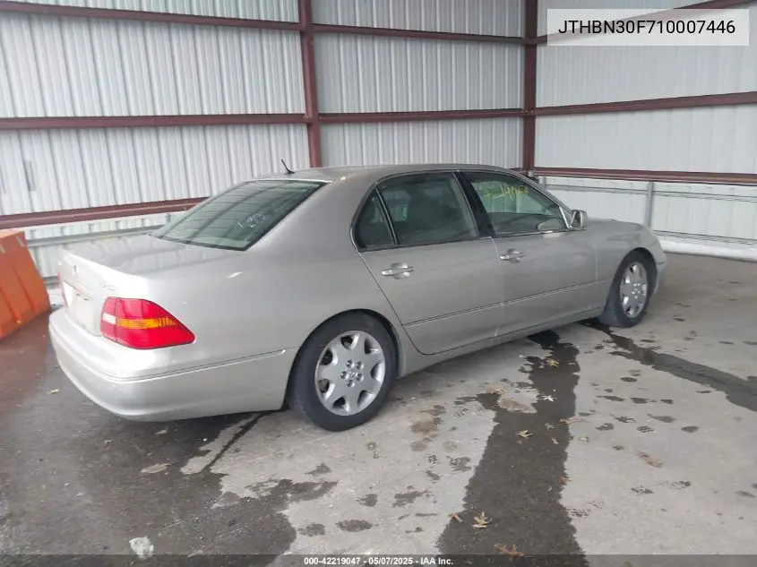 2001 Lexus Ls 430 VIN: JTHBN30F710007446 Lot: 42219047