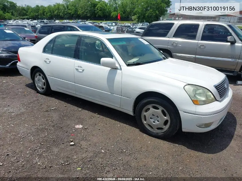 2001 Lexus Ls 430 VIN: JTHBN30F310019156 Lot: 42229846